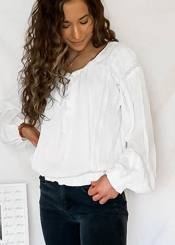 Elegance in White Blouse